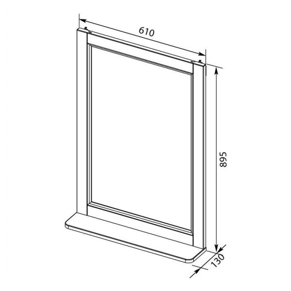 Зеркало Aquanet Бостон М 60 белый